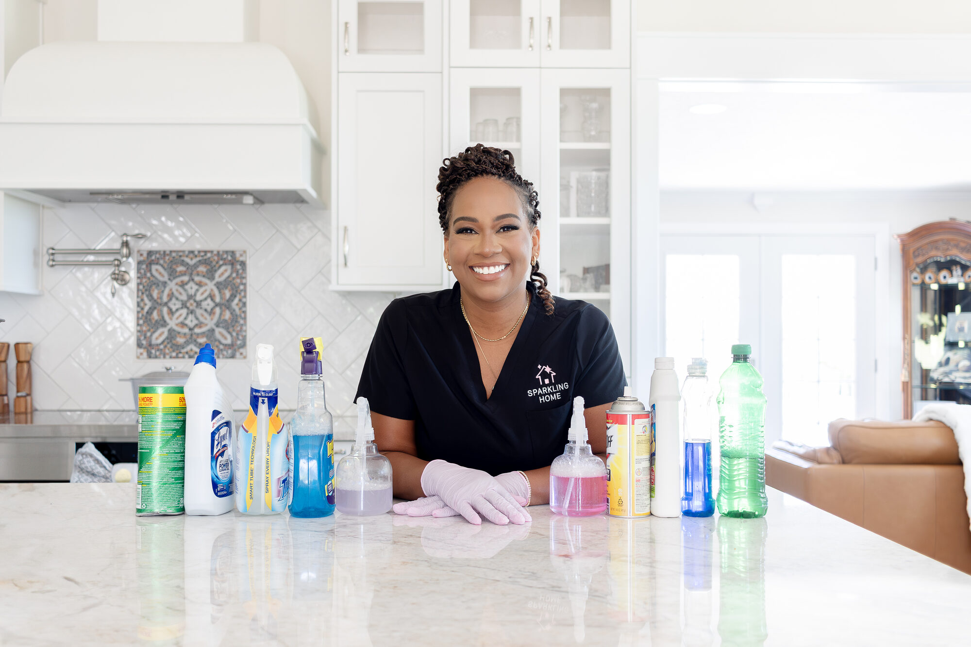 Sparkling Home cleaning team at work